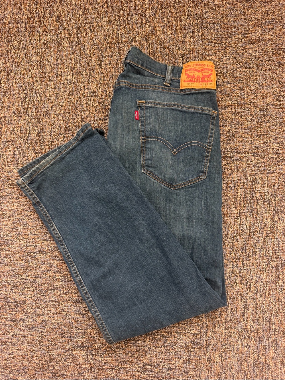 Levi's 505 Men’s Blue Straight Fit Jeans Size 38X30 Denim